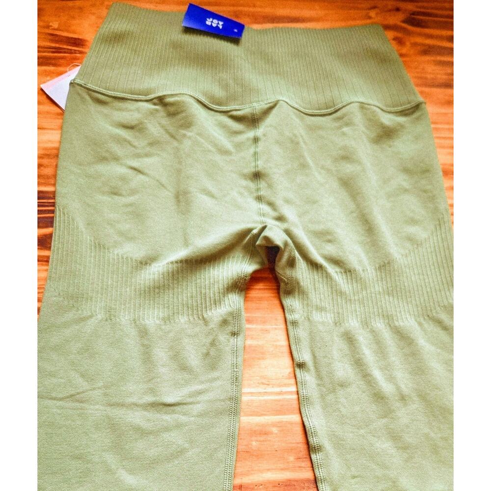 JoyLab Women's Seamless High Rise 7/8 Leggings Army Green Flexible Size Small - Picture 4 of 8